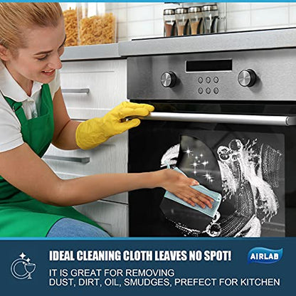 Glass Polishing Streak Free Miracle Cleaning Cloth (Grey & Blue)