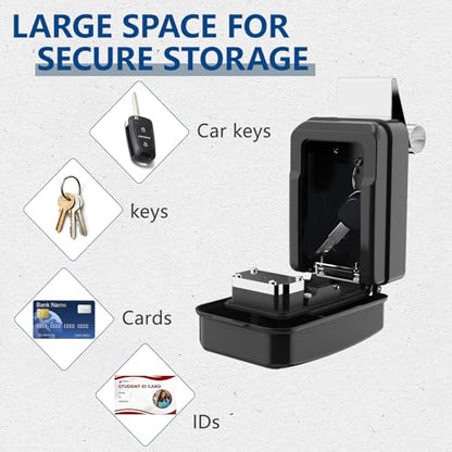 SL 591 Car Window Lock Box for Turo (Dark Black Car Lock Box with Emergency Access Key)