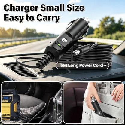 12V Car Charger for DEWALT DXAEJ14 DXAEPS2 1400 2800 Peak Amp Jump Starter