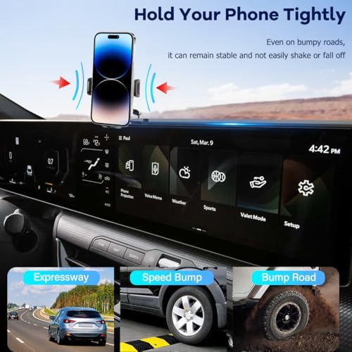 Car Phone Holder Compatible with Kia K4 2025 2026 Accessories 12.3 (2025Kia K4 12.3inch)
