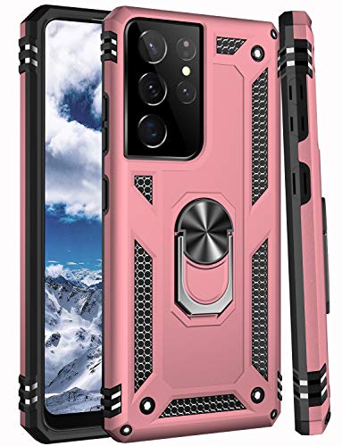 for Galaxy S21 Ultra Case (Galaxy S21 Ultra (Large 6.8") / Rose Gold)