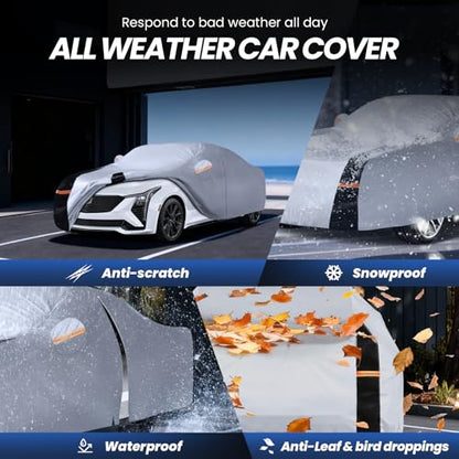 Multi Layer Car Cover Custom Fit for Cadillac CT5 (W.Custom Fit Cadillac CT5 / White Car Cover)