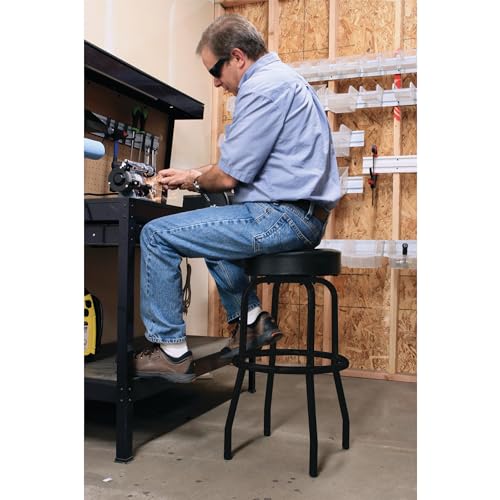 W85010 Swivel Seat Bar Stool for Mechanic Garages and Workshops (Black Swivel Bar Stool)