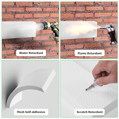 Garage Wall Protector (4 Pack 11.8"x3.9"x1.2" / White)