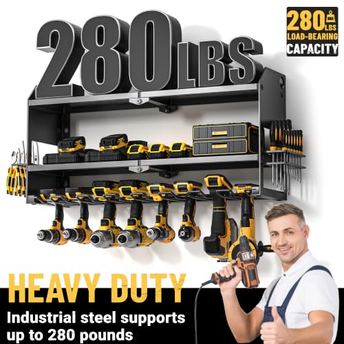 Power Tool Organizer Wall Mount (without Power Strip / Black)