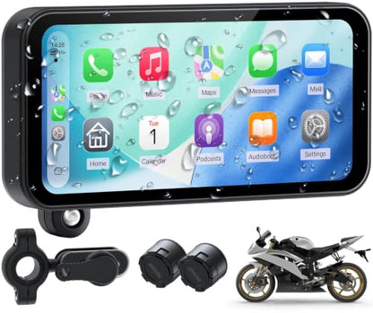 6.25" Wireless Motorcycle CarPlay Screen with Android Auto
