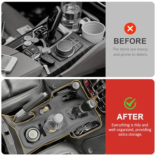 Silicone Center Console Gear Shift Panel Trim Cover for Jeep Wrangler JL (Black)