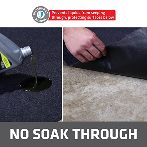 XL Oil Spill Mat Premium Absorbent Oil Pads USA Made 36"x59" 12Pack (36" x 59" (12-Pack) / Charcoal)
