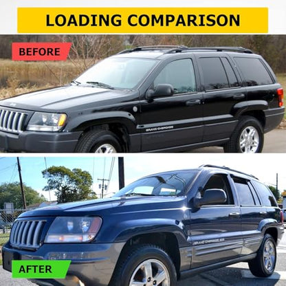Window Visors Rain Guards for 1999 (99-04 Grand Cherokee)