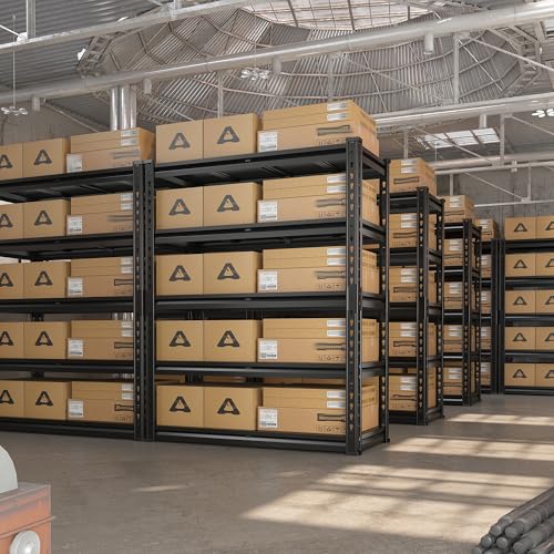 72.1" H Garage Shelving 2000LBS Storage Shelves Heavy Duty Metal Shelving 5 Tier Garage Storage Shelves for Commercial Warehouse Pantry Kitchen 72.1" H x 40.1" W x 18.1" D (40.1" W x 72.1" H x 18.1" D)
