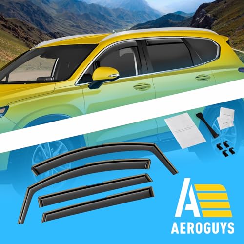 Extra Durable Window Deflectors in (For Hyundai Santa Fe 19-23)