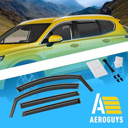 Extra Durable Window Deflectors in (For Hyundai Santa Fe 19-23)