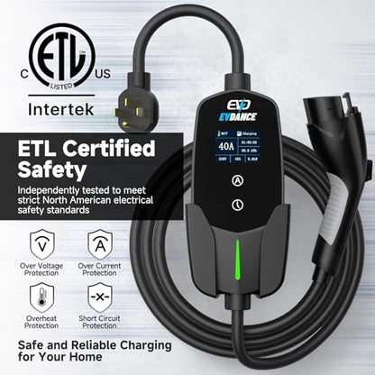 Level 2 EV Charger 40Amp (Black)