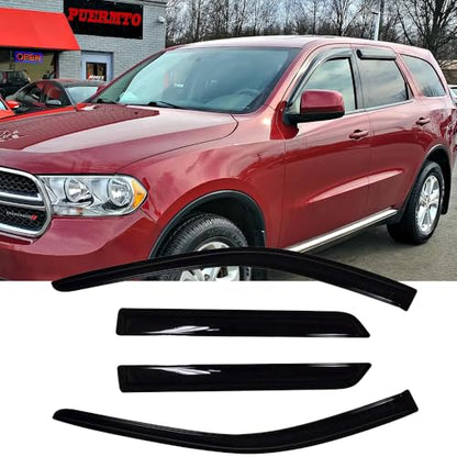 Window Visors Rain Guards for 2011 (Dodge Durango 2011-2020(Dark Smoke))