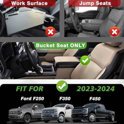 Armrest Cover for Ford F250 F350 2023 (4) 23+ |F250/F350/F450| Bucket Seat, Regular)