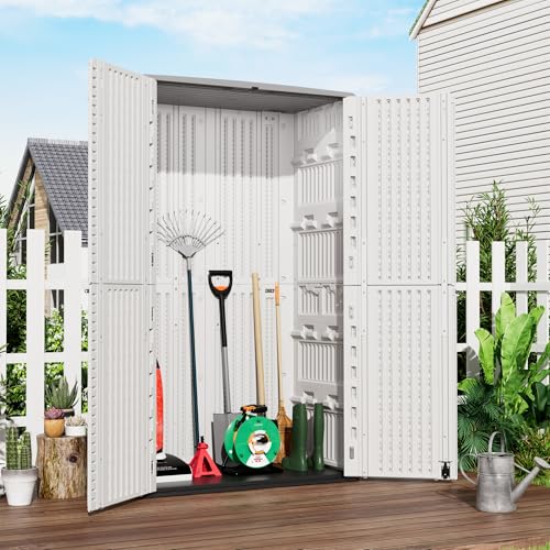 Outdoor Storage Cabinet Waterproof (White-66Cu.ft)