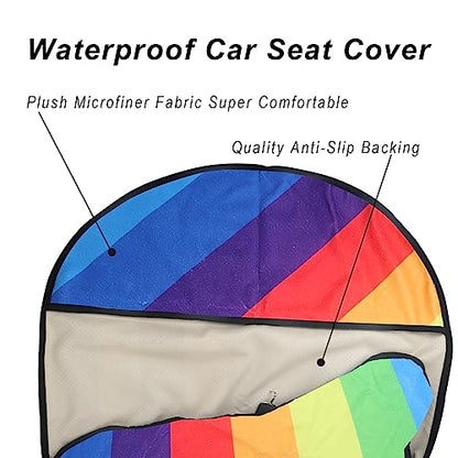 Car Seat Cover Protector Front Seats (1Pcs Front Seat Towel / Rainbow)
