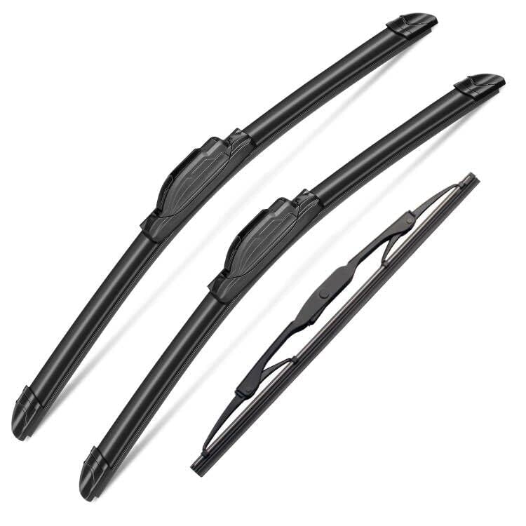 3Pcs Windshield Wipers for Dodge Caliber 2007 2008 2009 2010 2011 2012 (24''+17''+11T''(Front & Rear Windshield Wiper))