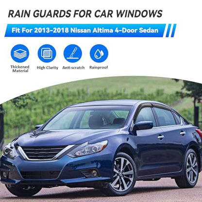 4pcs Window Visors Rain Guards for 2013 (2013-2018 Altima)