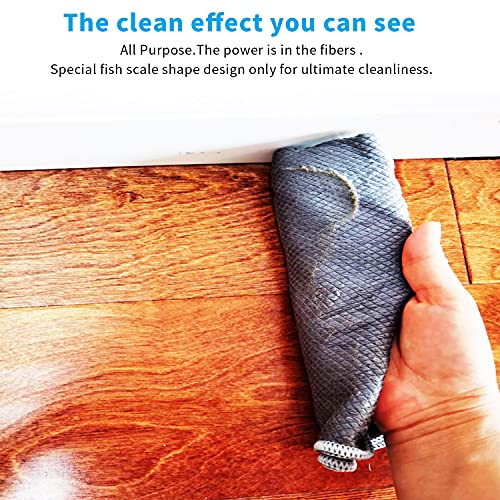 Fish Scale Streak Free Magic Glass Window Car Mirror Microfiber Cleaning Cloth Cleaner Cloths (Mix 6p)