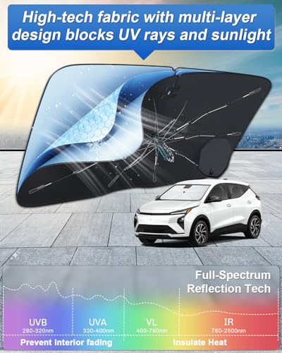 for 2027 Chevy Bolt EV Car Windshield Sun Shade Umbrella for 2027+ Chevy Bolt EV Accessories (2027 Bolt EV)