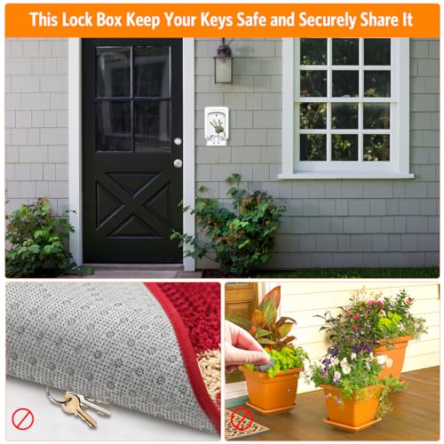 Key Lock Box Wall Mounted (White / 1)