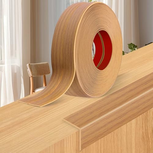 Wall Corner Protector Moulding Trim Peel and Stick (Light Brown Wood / 1.6 In x 20 Ft)