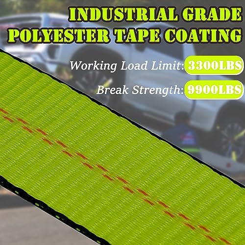 4 Pack Car Tie Down Straps for Trailers (green)