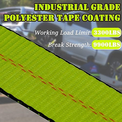 4 Pack Car Tie Down Straps for Trailers (green)