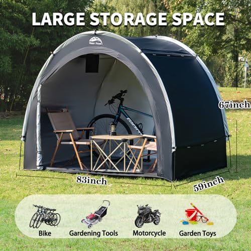 Outdoor Waterproof Bike Storage Tent Shed for 2 (5x7x5.6ft)