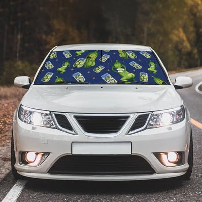 Funny Pickle Car Windshield Sun Shade Umbrella Foldable Sunshade (57X31 Inch / styled45f-1)