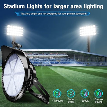600W Dimmable LED Stadium Lights Outdoor for Sport Court (600W-1Pack)