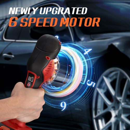 Cordless Car Buffer Polisher w (Red)