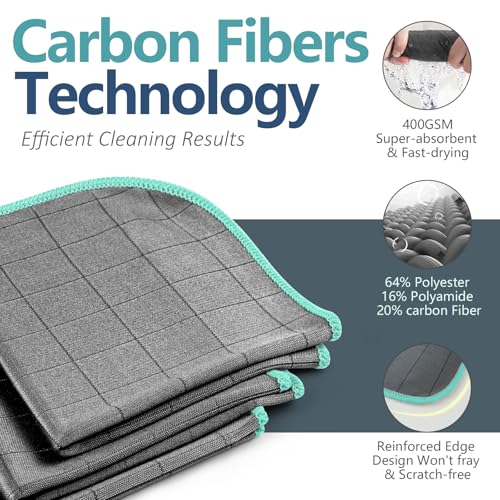 Glass Polishing Streak Free Miracle Cleaning Cloth (Grey-green)