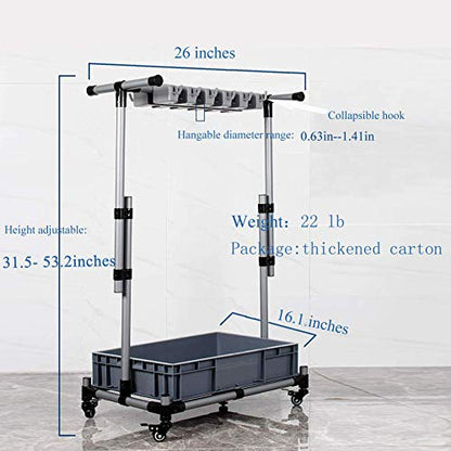 Broom And Mop Holder Put Wet Movable Floor (10slots)