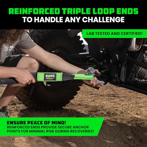 Offroad Recovery Tow Strap (Black / 2in x 20ft)