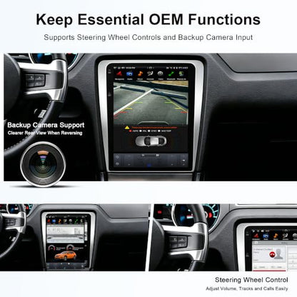12.1 Inch Touchscreen Car Stereo Radio Head Unit for Ford Mustang 2010 (PX6 4G+64G+Car Play+Android Auto+Voice)