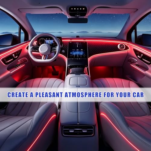 EL Wire Interior Car LED Strip Lights (Red)