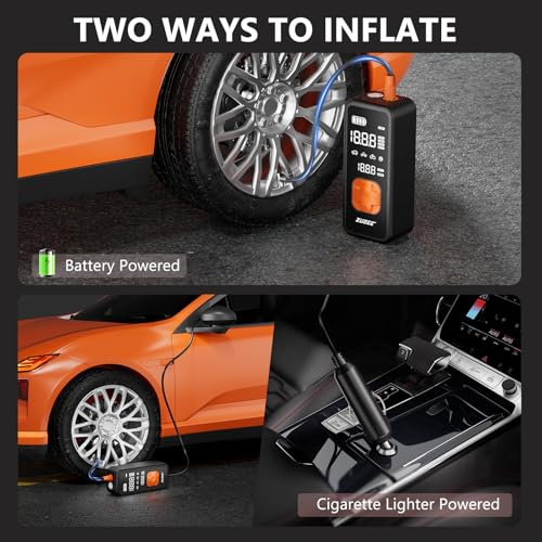 Tire Inflator Portable Air Compressor with Digital Gauge 150 PSI