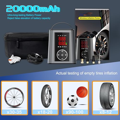 Cordless Car Tire Inflator 150 PSI 20000mAh Portable Air Pump