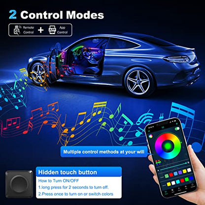 Dreamcolor Acrylic Interior Car LED Strip Light with Wireless APP (Dreamcolor Kit - 10 in 1)