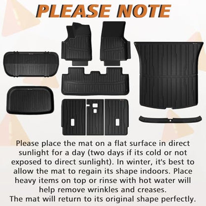 10PCS Floor Mats Full Set for 2025 2026 Tesla Model Y Juniper (Model Y Juniper | 2025+)