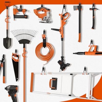 18 Pack Garage Hooks Heavy Duty (Orange / 18pack)