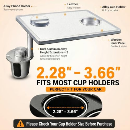 Car Desk for Laptop 360° Rotating Tesla Tray with Cup Holder Phone Stand (𝗦𝗾𝘂𝗮𝗿𝗲 · White / 𝗔𝗺𝗮𝘇𝗼𝗻 𝗖𝗵𝗼𝗶𝗰𝗲)