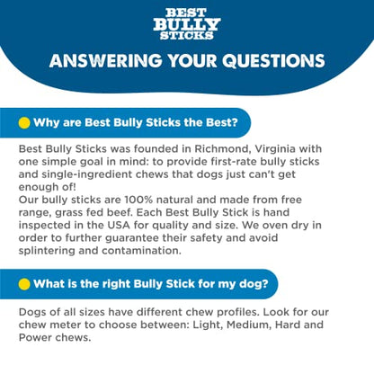 12 Inch Bully Sticks for Dogs (50 Count (Pack of 1))
