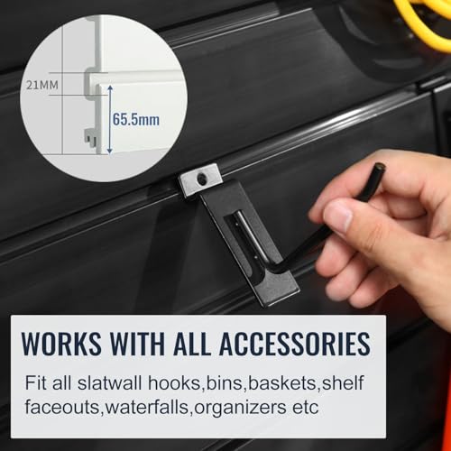 Slatwall Panel Garage Organizer PVC Slatwall Heavy Duty Wall Mounted Rack (Grey / 4ft x 4ft)