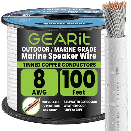 8 Gauge Marine Wire (8 AWG / 100 Feet / 1 Conductor)