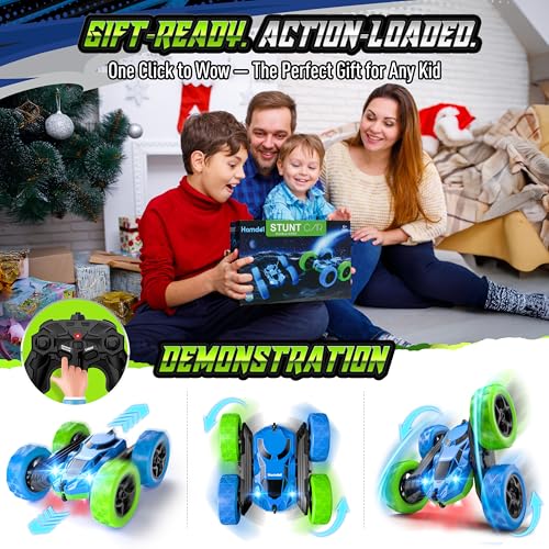 Upgraded RC Car for Kids (Blue&green / Pro (USB-C & Modular Battery))