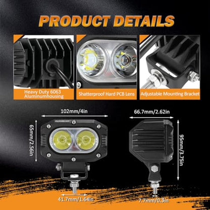4 Inch LED Pod (4 Inch White Flood Light)