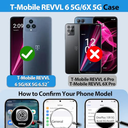 for T Mobile REVVL 6 (T-Mobile REVVL 6（6.56"） / Black)